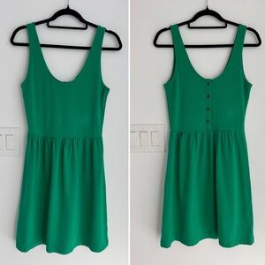 J crew factory sleeveless tank mini dress in green Women’s size Small